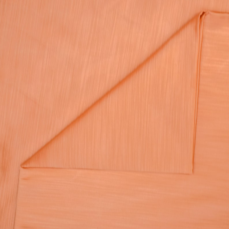 Light Orange Heavy Satin Fabric by the Metre, Orange Satin Fabric