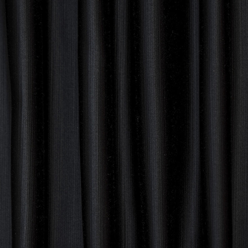Black Heavy Satin Fabric by the Metre, Black Satin Fabric