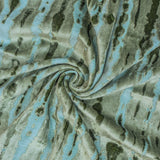 Green Jacquard Velvet Fabric by the Metre, Green Velvet Fabric