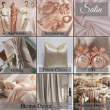 Wine Heavy Satin Fabric by the Metre, Red Satin Fabric