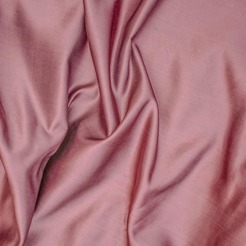 Dusty Pink Heavy Satin Fabric by the Metre, Pink Satin Fabric