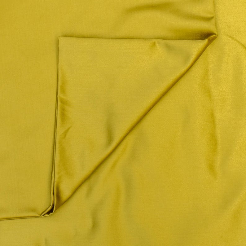 Light Gold Heavy Satin Fabric by the Metre, Gold Satin Fabric