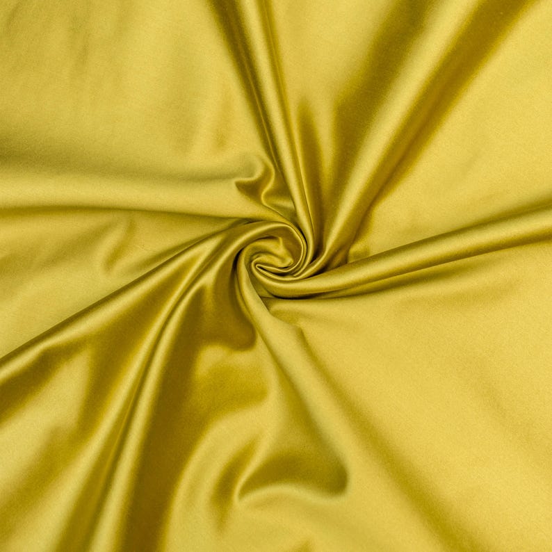 Light Gold Heavy Satin Fabric by the Metre