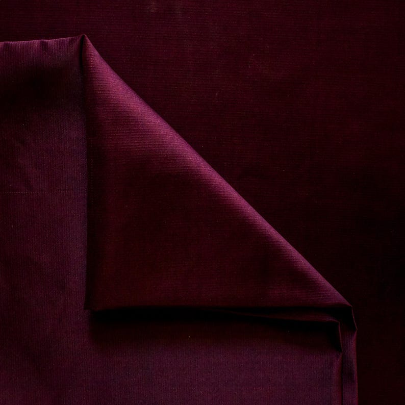 Wine Heavy Satin Fabric by the Metre, Red Satin Fabric