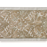 Baroque-Inspired Scroll work Border in Champagne Gold by the Metre, Floral Curtain Tape, 7 Inches (177 mm)