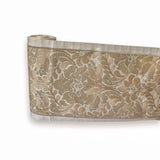 Baroque-Inspired Scroll work Border in Champagne Gold by the Metre, Floral Curtain Tape, 7 Inches (177 mm)