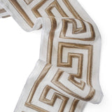 Champagne Gold Greek Key Geometric Border Trim by the Metre, Geometric Curtain Tape, 4.5 Inches (114 mm)