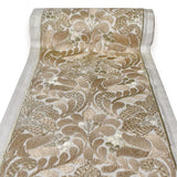 Baroque-Inspired Scroll work Border in Champagne Gold by the Metre, Floral Curtain Tape, 7 Inches (177 mm)