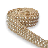 Pearl Crochet Jute Trim