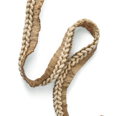 Natural Braided Jute Trim, Rustic Jute Lace with Fringe