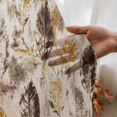 Feather Print Sheer Curtain Fabric by the Metre