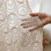 Fawn Circles Sheer Curtain Fabric By The Metre