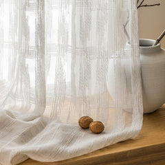 Ivory Illustrations Sheer Curtain Fabric By The Metre