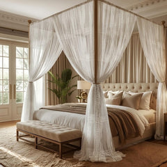 Ivory Illustrations Sheer Curtain Fabric By The Metre