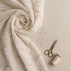 Fawn Circles Sheer Curtain Fabric By The Metre