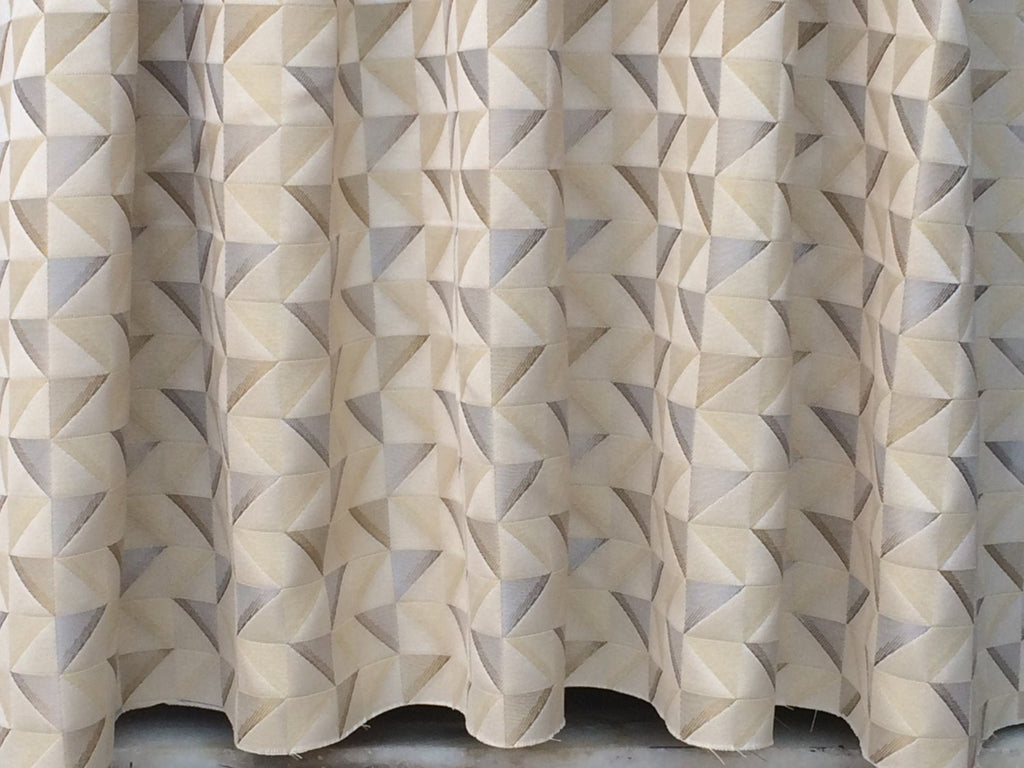 Light Gold Triangles Cototn Fabric By The Metre