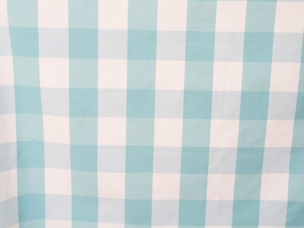 Light Turquoise And White Cotton Fabric By The Metre