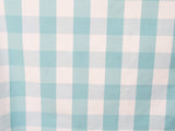 Light Turquoise And White Cotton Fabric By The Metre