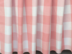 Peach And Ivory Cotton Fabric By The Metre