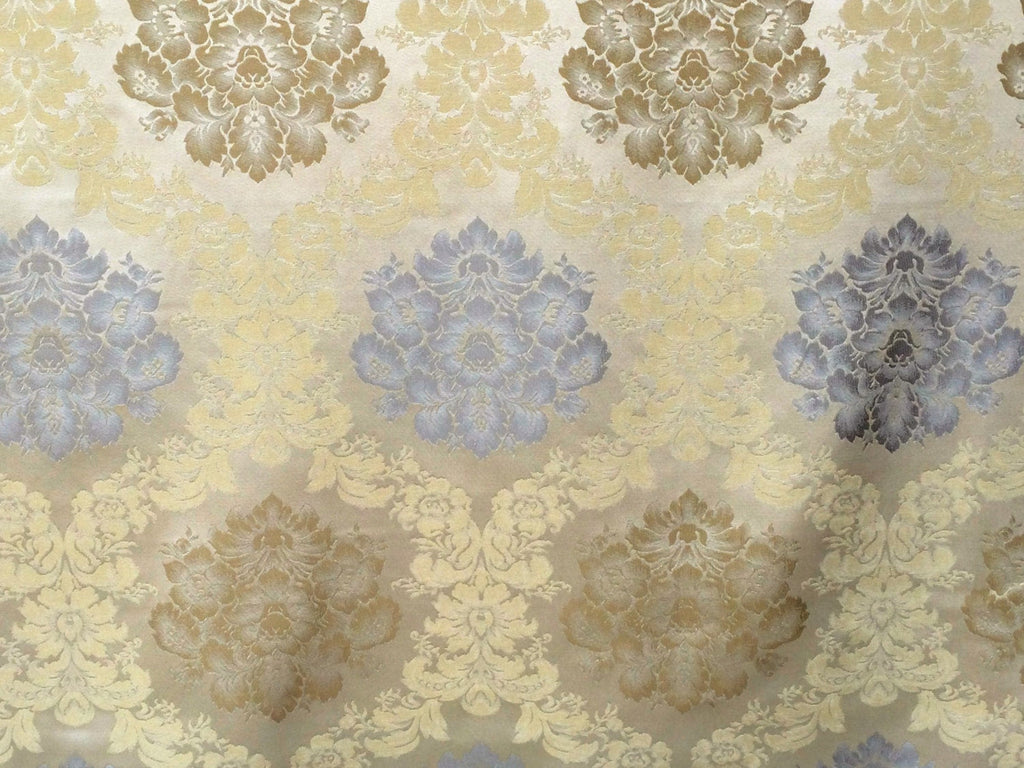 Grey And Gold Cotton Fabric By The Metre