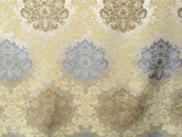 Grey And Gold Cotton Fabric By The Metre