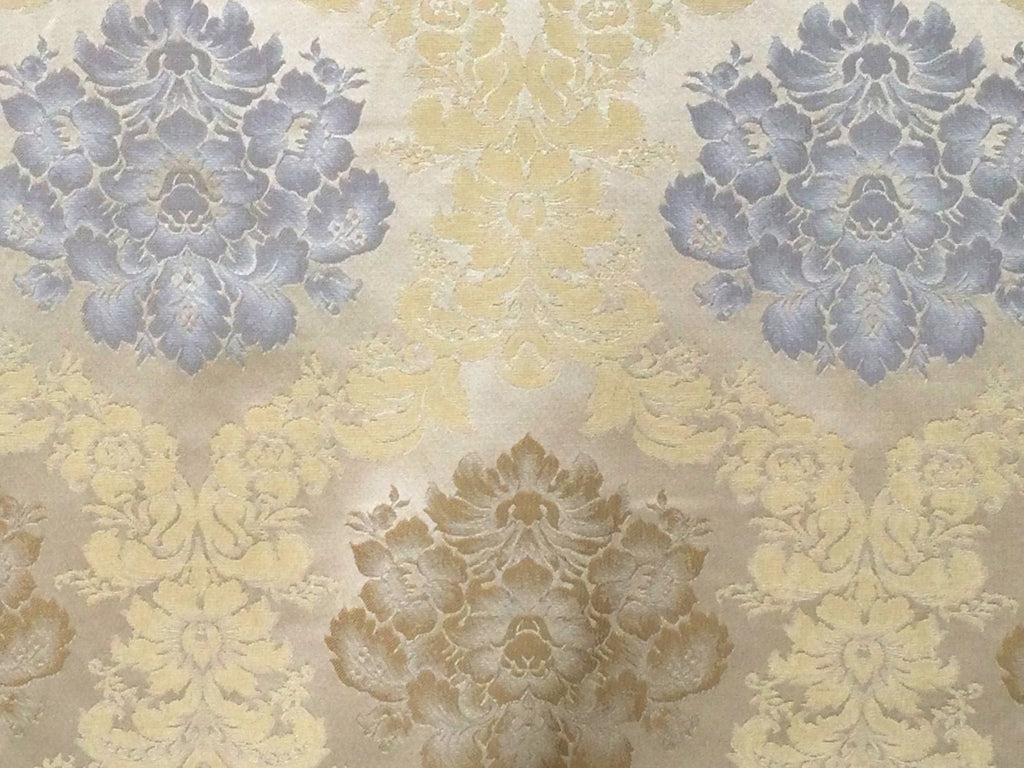 Grey And Gold Cotton Fabric By The Metre