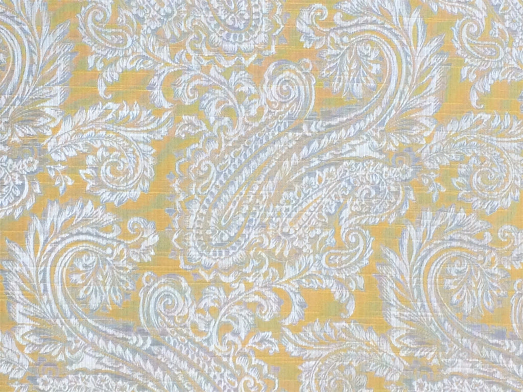 Yellow And Greys Fabric By The Metre