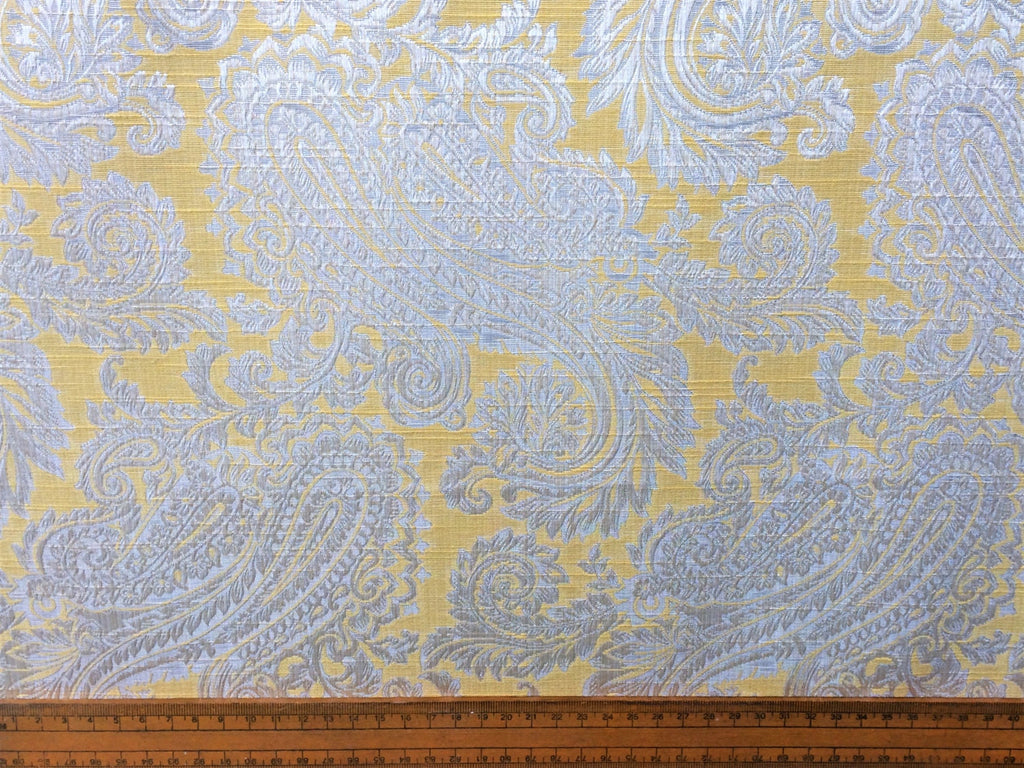 Yellow And Greys Fabric By The Metre