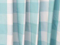 Light Turquoise And White Cotton Fabric By The Metre