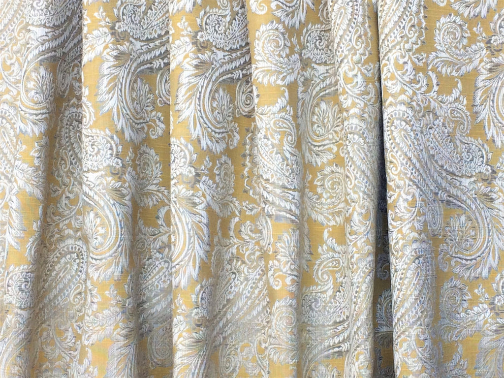 Yellow And Greys Fabric By The Metre