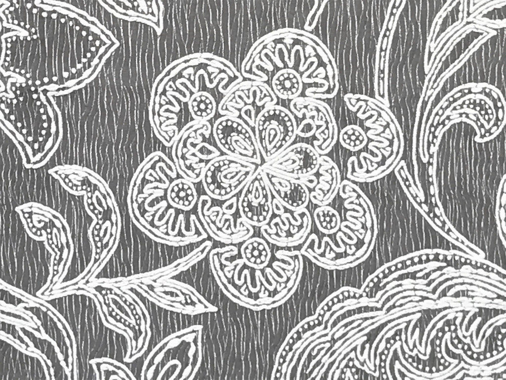 Gray And Ivory Cototn Fabric By The Metre