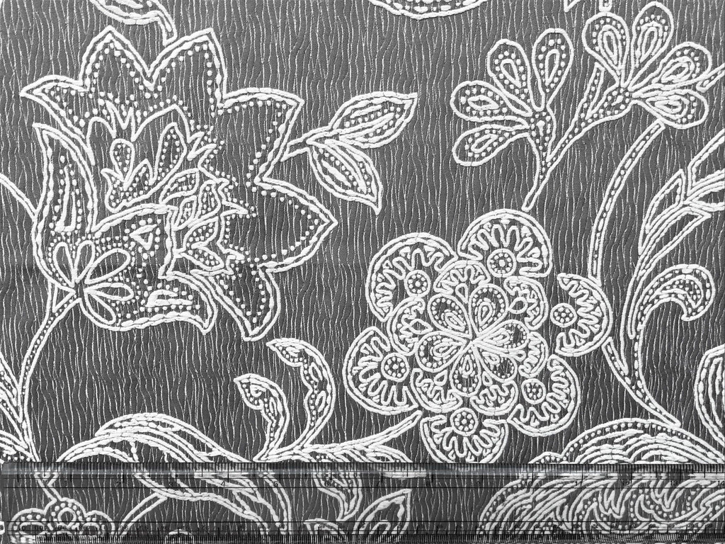 Gray And Ivory Cototn Fabric By The Metre