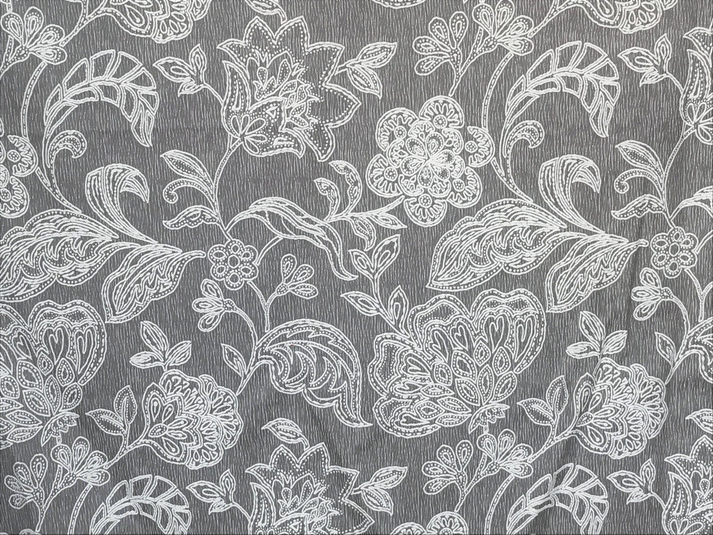Gray And Ivory Cototn Fabric By The Metre