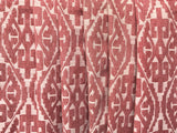 Moroccan Red And White Cototn Linen Fabric By The Metre