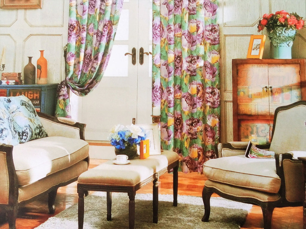 Pink Roses Printed Velvet Fabric By The Metre