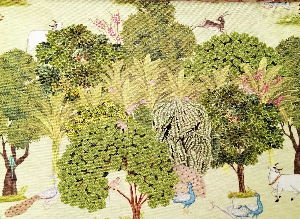 Green Pastures Cotton Fabric By The Metre