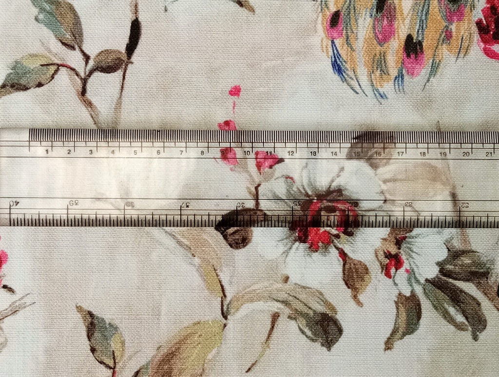 I Love Peacocks Cotton Spun Fabric By The Metre