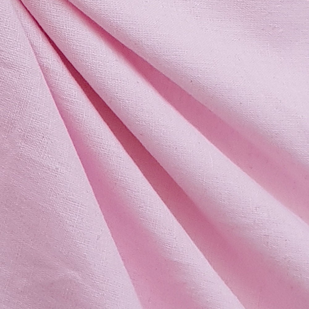 Soft Pink Cotton Linen Fabric