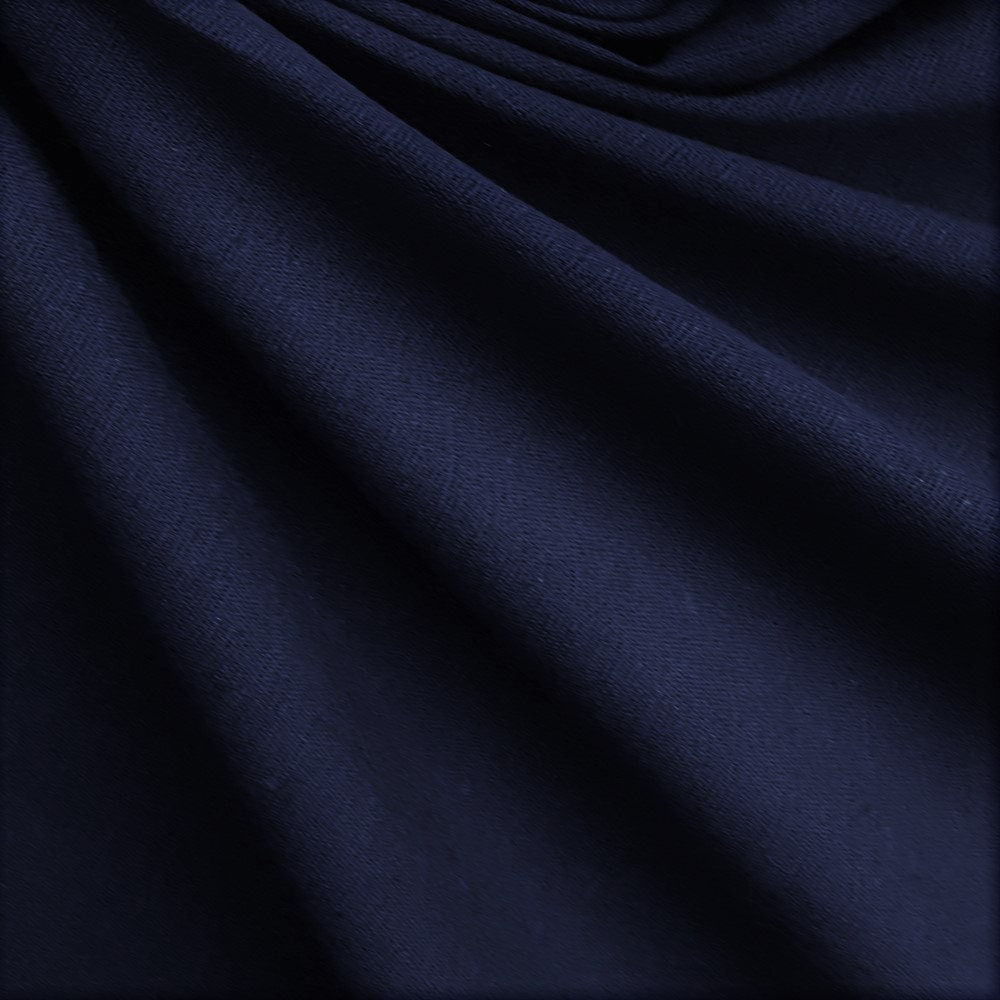 Navy Blue Cotton Linen Fabric