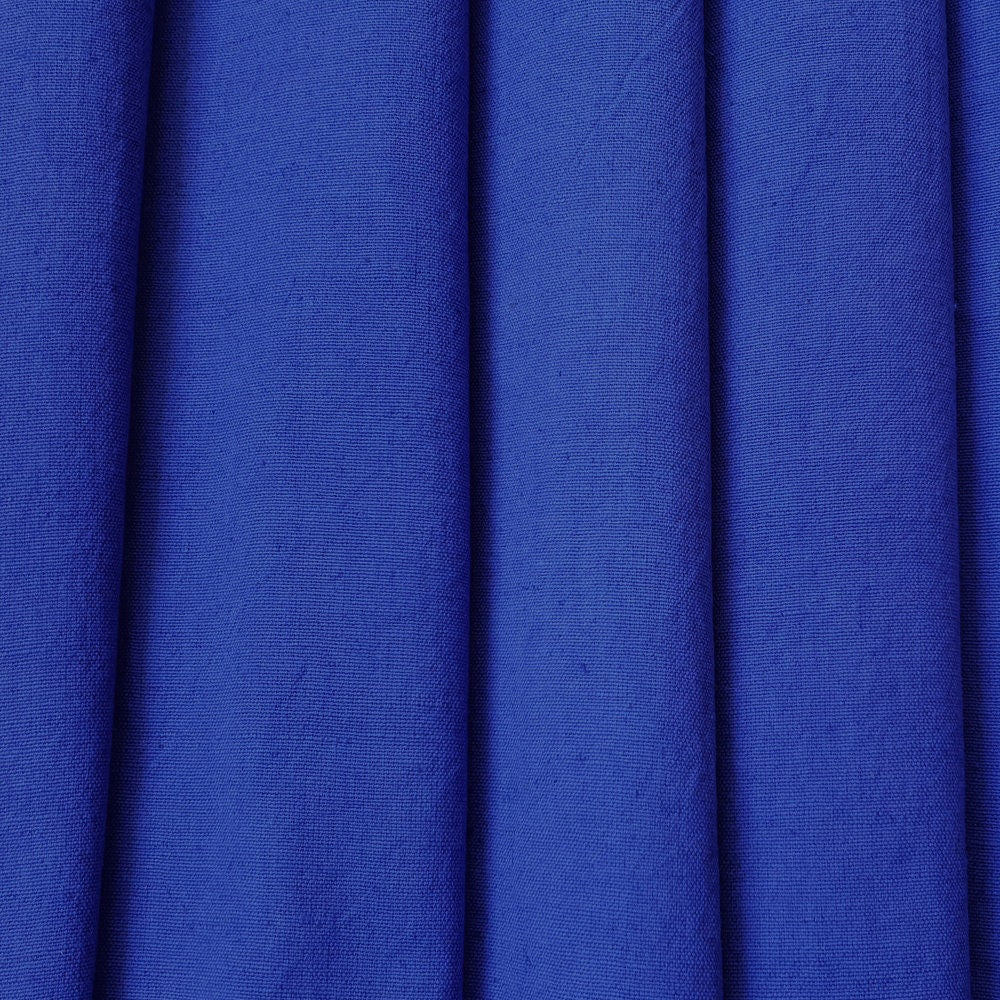 Royal Blue Cotton Linen Fabric by the Metre