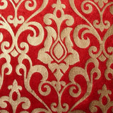Red Gold Velvet Fabric By The Metre