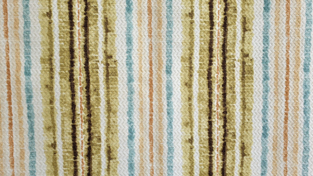 Stripe It Green Printed Jacquard Fabric By The Metre