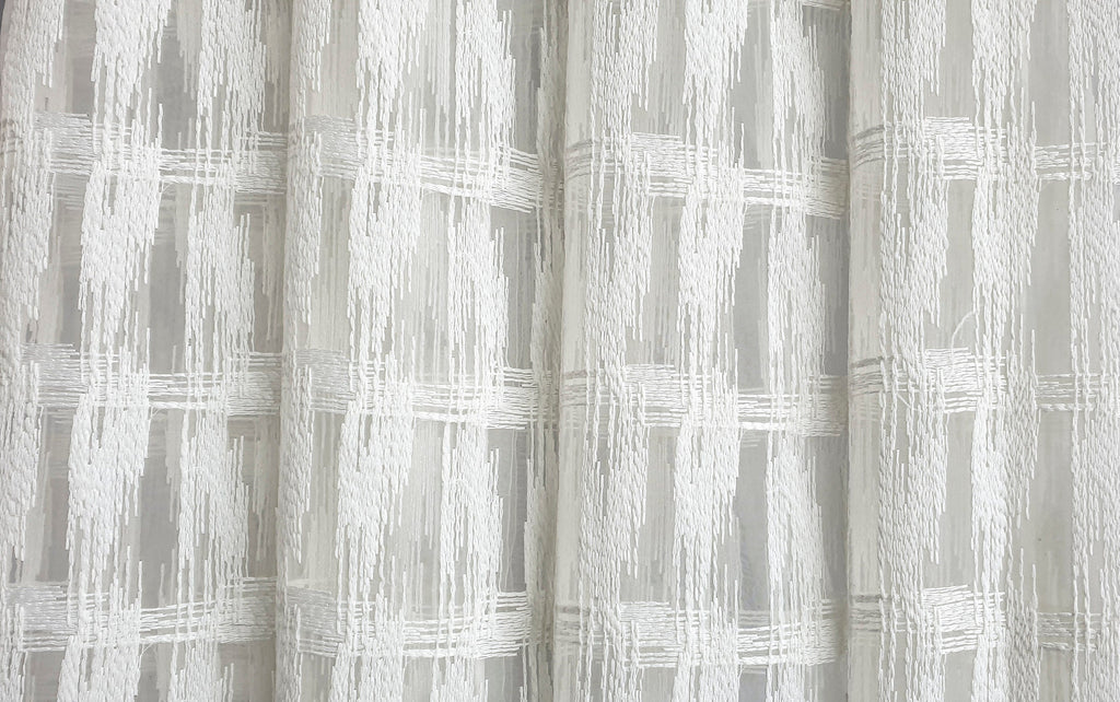 Ivory Illustrations Sheer Curtain Fabric By The Metre