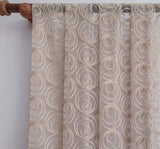 Fawn Circles Sheer Printed Velvet Curtain Panels
