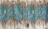Beige Abstract Love Damask Printed Velvet Curtain Panels