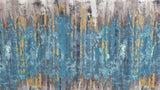 Beige Abstract Love Damask Printed Velvet Curtain Panels