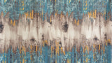 Beige Abstract Love Damask Printed Velvet Curtain Panels