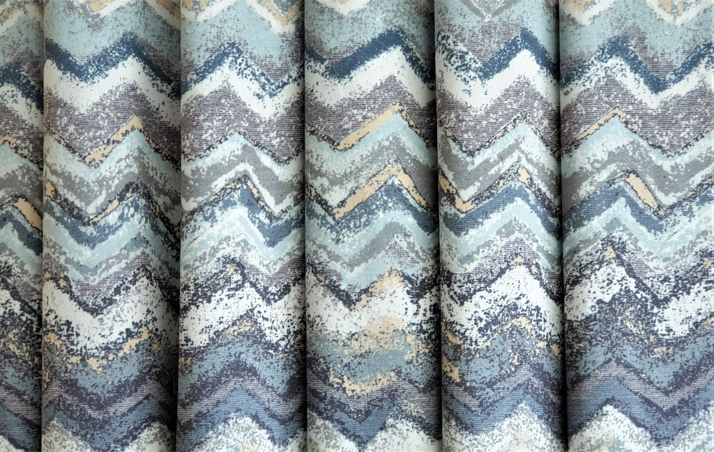 Waves Are Scenic Printed Velvet Fabric By The Metre