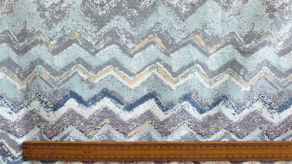 Waves Are Scenic Printed Velvet Fabric By The Metre