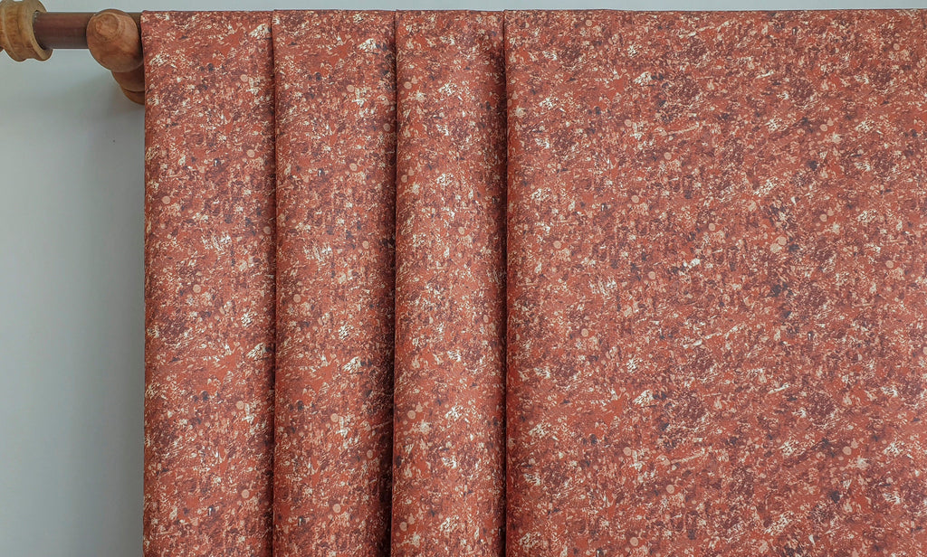 Rusted Sky Printed Satin Fabric By The Metre